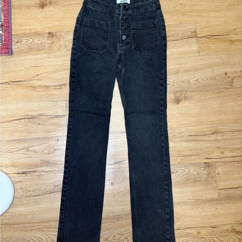 Reformation High Rise Black Jeans
